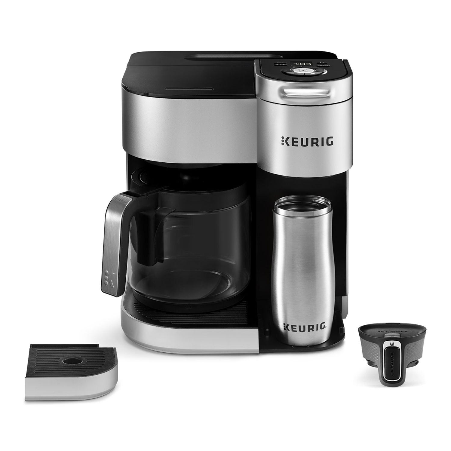 SG300 12-Cup Stainless Steel Coffee Maker with Glass Carafe