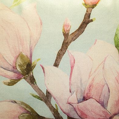New York Botanical Garden® Watercolor Magnolia Throw Pillow