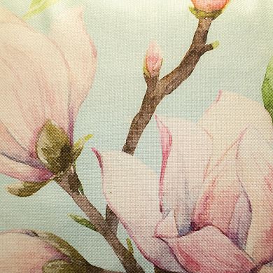 New York Botanical Garden® Watercolor Magnolia Throw Pillow