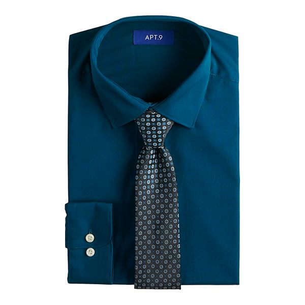 Men's Apt. 9® SlimFit SpreadCollar Dress Shirt & Tie Set