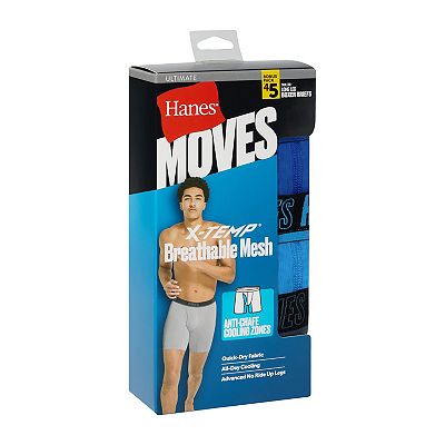 Men's Hanes® 4+1 Bonus Pack Breathable Mesh Long Leg Boxer Briefs