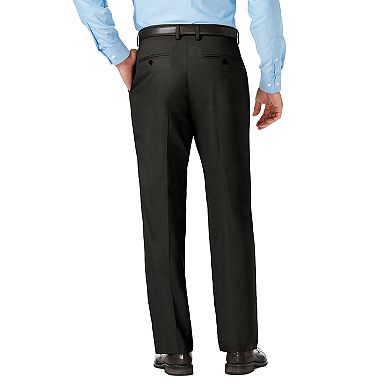 Men's J.M. Haggar® Premium Classic-Fit Stretch Sharkskin Flat-Front Superflex Waist Dress Pants