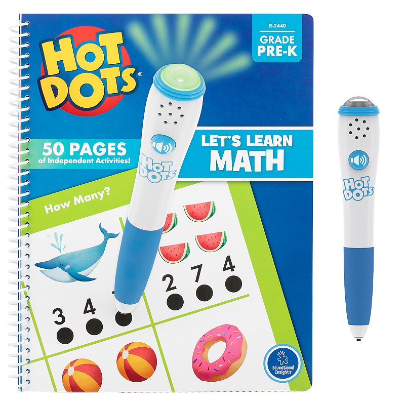 Educational Insights Hot Dots Lets Learn Pre-K Math Interactive Book, Mult