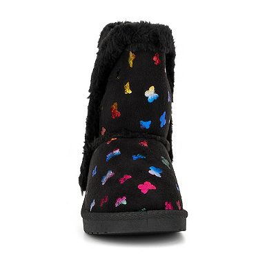 Olivia Miller Samantha Girls' Butterfly Slipper Boots