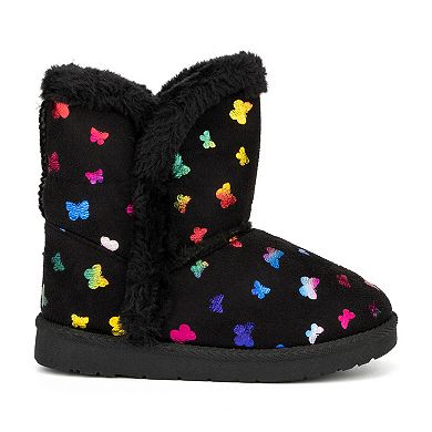 Olivia Miller Samantha Girls' Butterfly Slipper Boots