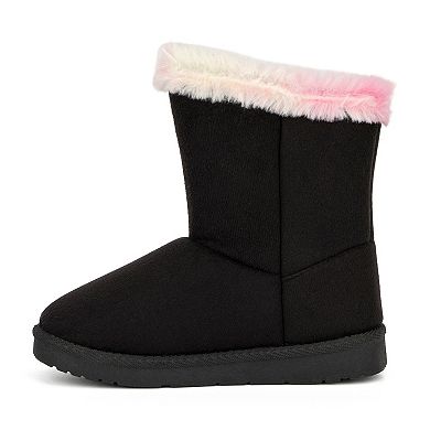 Olivia Miller Brittany Girls' Faux-Fur Slipper Boots