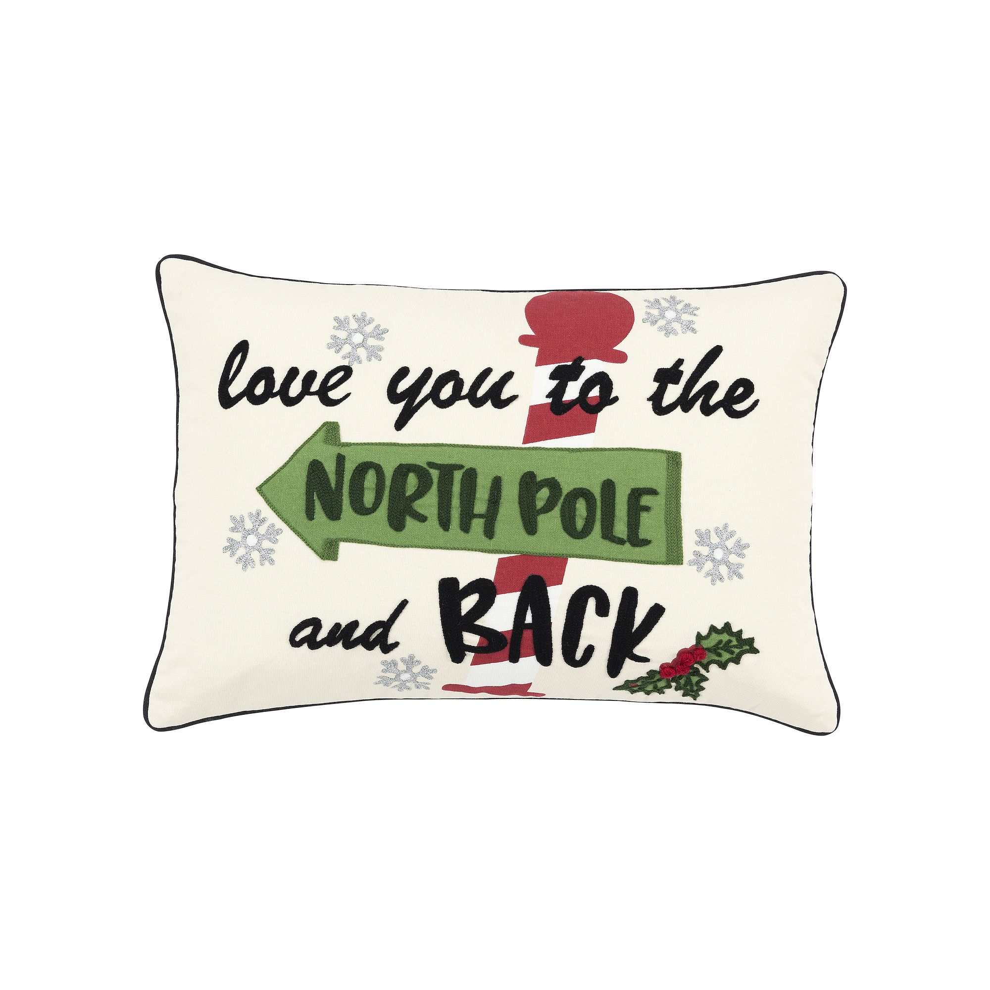Rizzy Home Mila North Pole Throw Pillow, Multi
