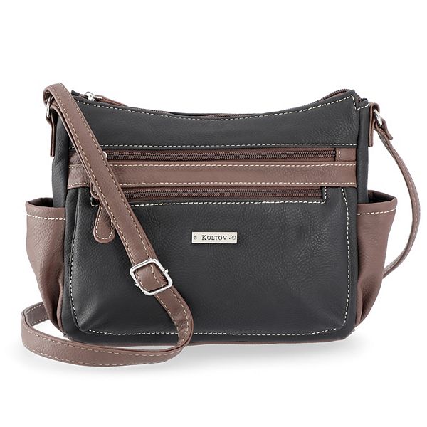 Koltov Naomi Large Crossbody Bag Black Chocolate