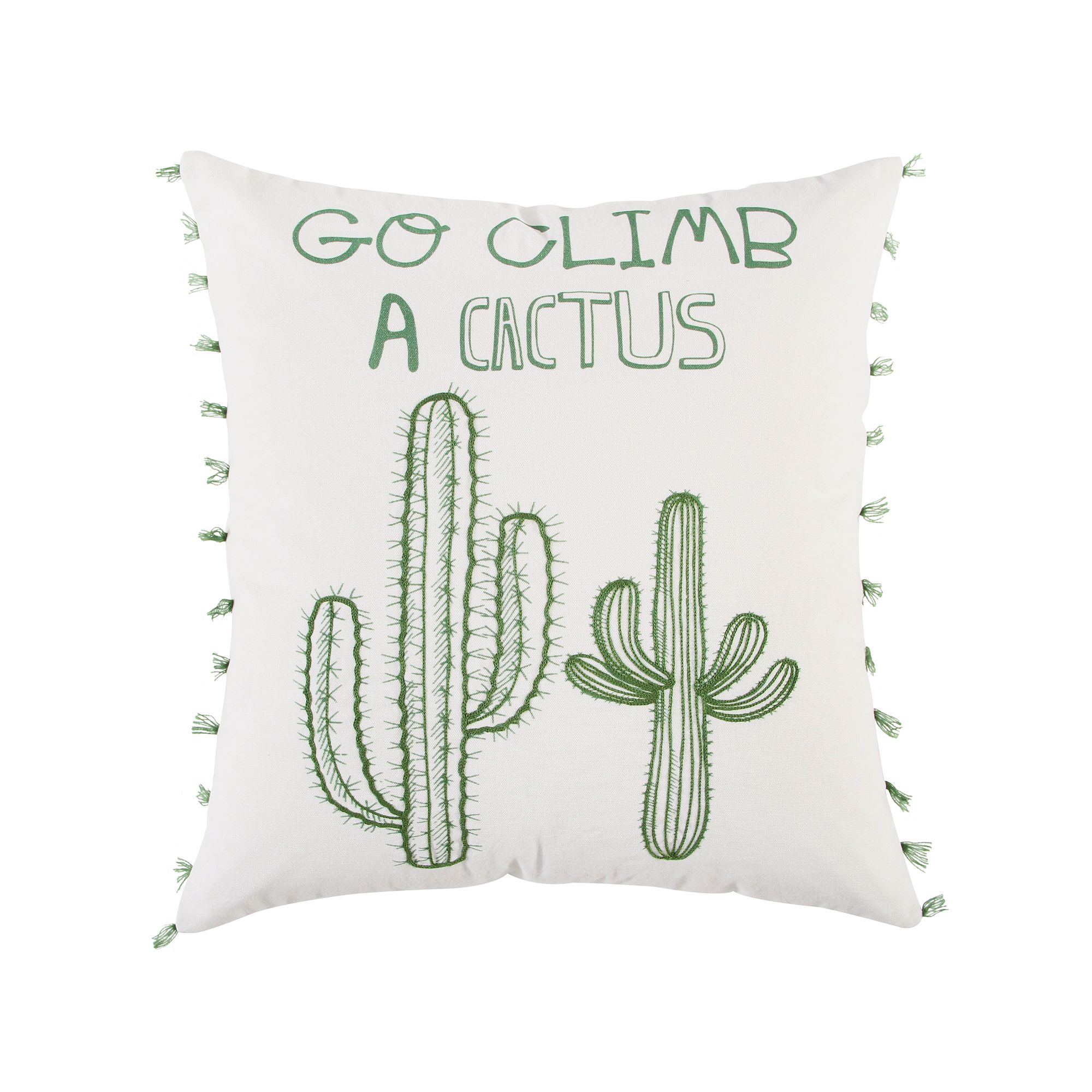 Rizzy Home Olive Throw Pillow, White