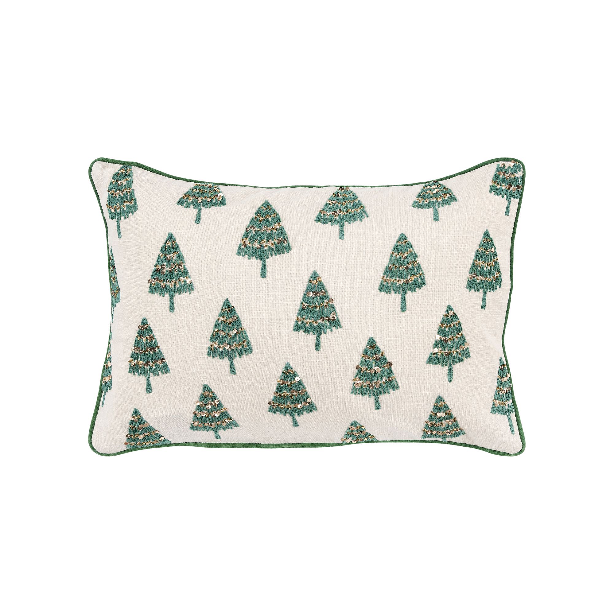 Rizzy Home Levi Throw Pillow, Natural Green