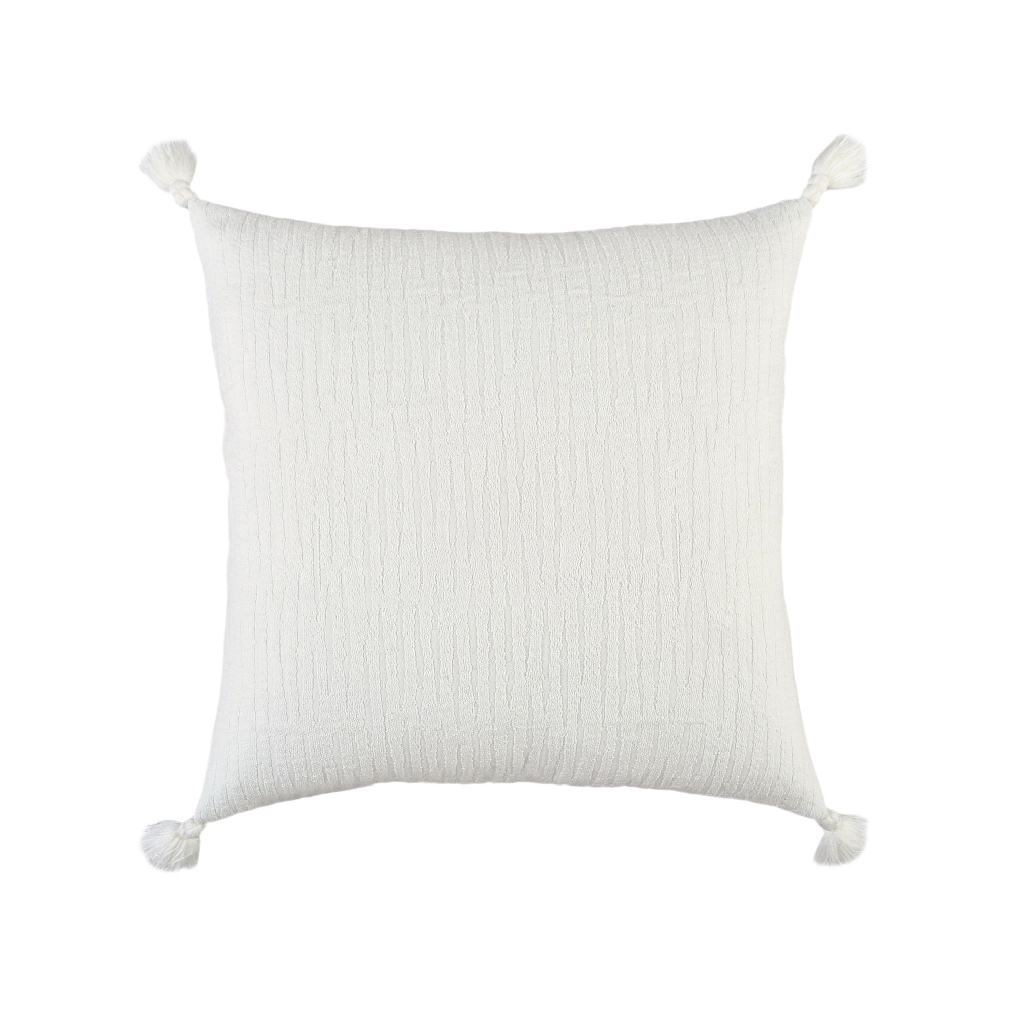 Rizzy Home Olivia Throw Pillow, White