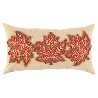 Rizzy Home Noah Fall Leaves Throw Pillow