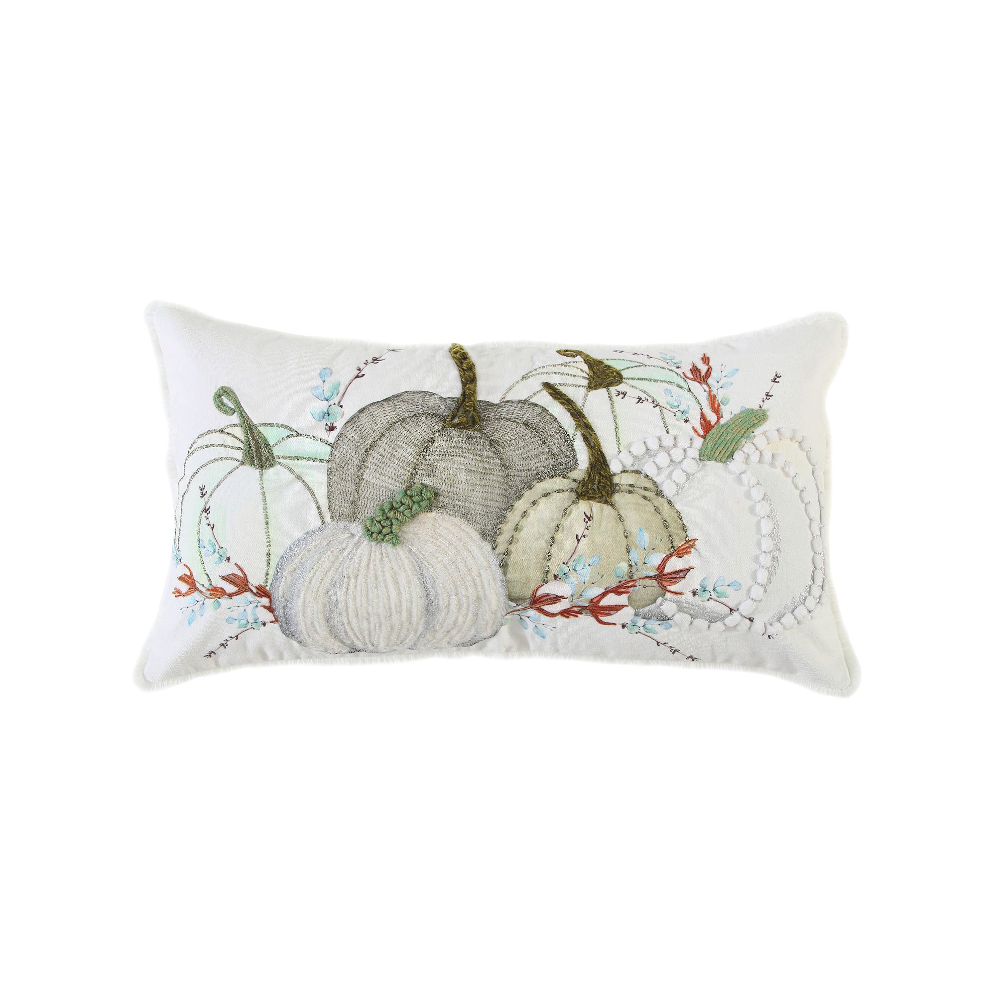 Rizzy Home Jasper Autumn Gourd Throw Pillow, Multi