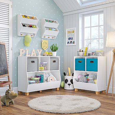 RiverRidge Home Kids 3-Cubby Toy Organizer Floor Decor