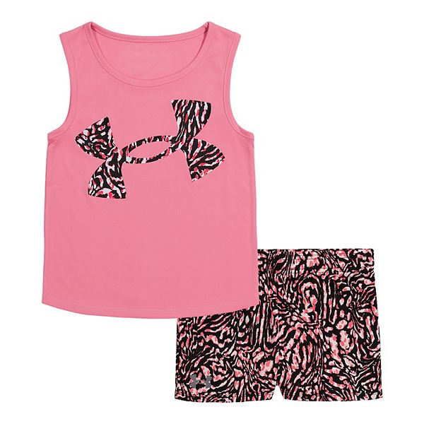 Baby Girl Under Armour Liquid Cheetah Logo Tank & Shorts Set