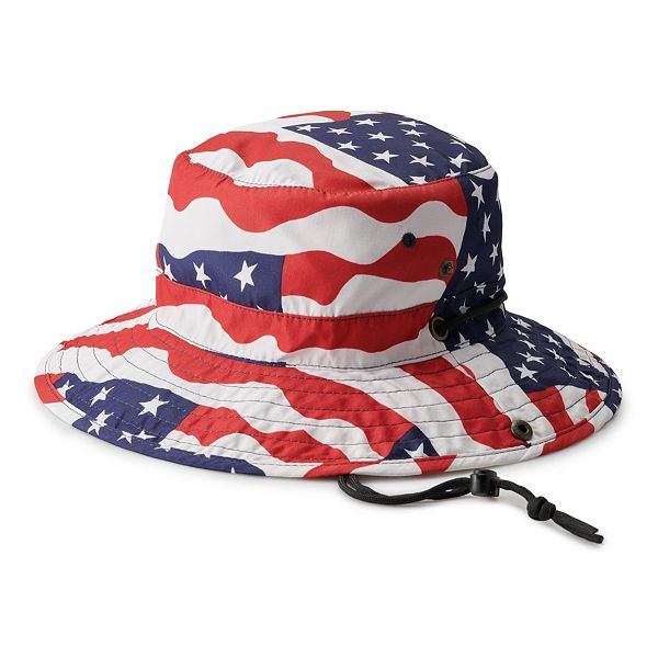 Men's American Flag UPF 40 Bucket Hat