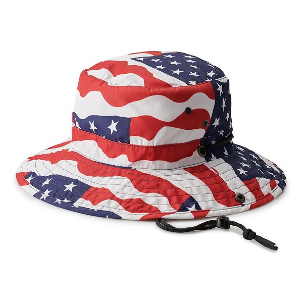 Men s American Flag UPF 40 Bucket Hat