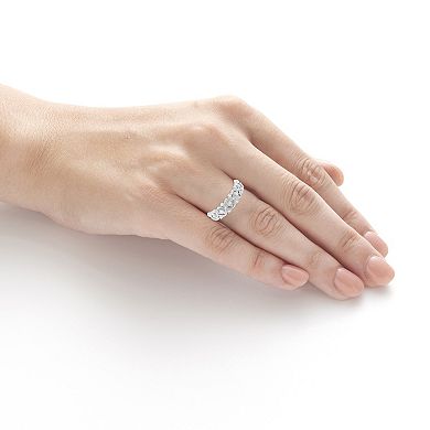 Boston Bay Diamonds Sterling Silver 1/5 Carat T.W. Diamond Flower Ring