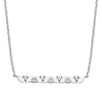 Boston Bay Diamonds Sterling Silver 1/12 Carat T.W. Diamond Bar Necklace