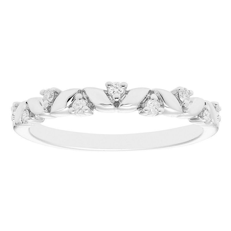 Boston Bay Diamonds Sterling Silver 1/5 Carat T.W. Diamond Ring, Womens, W