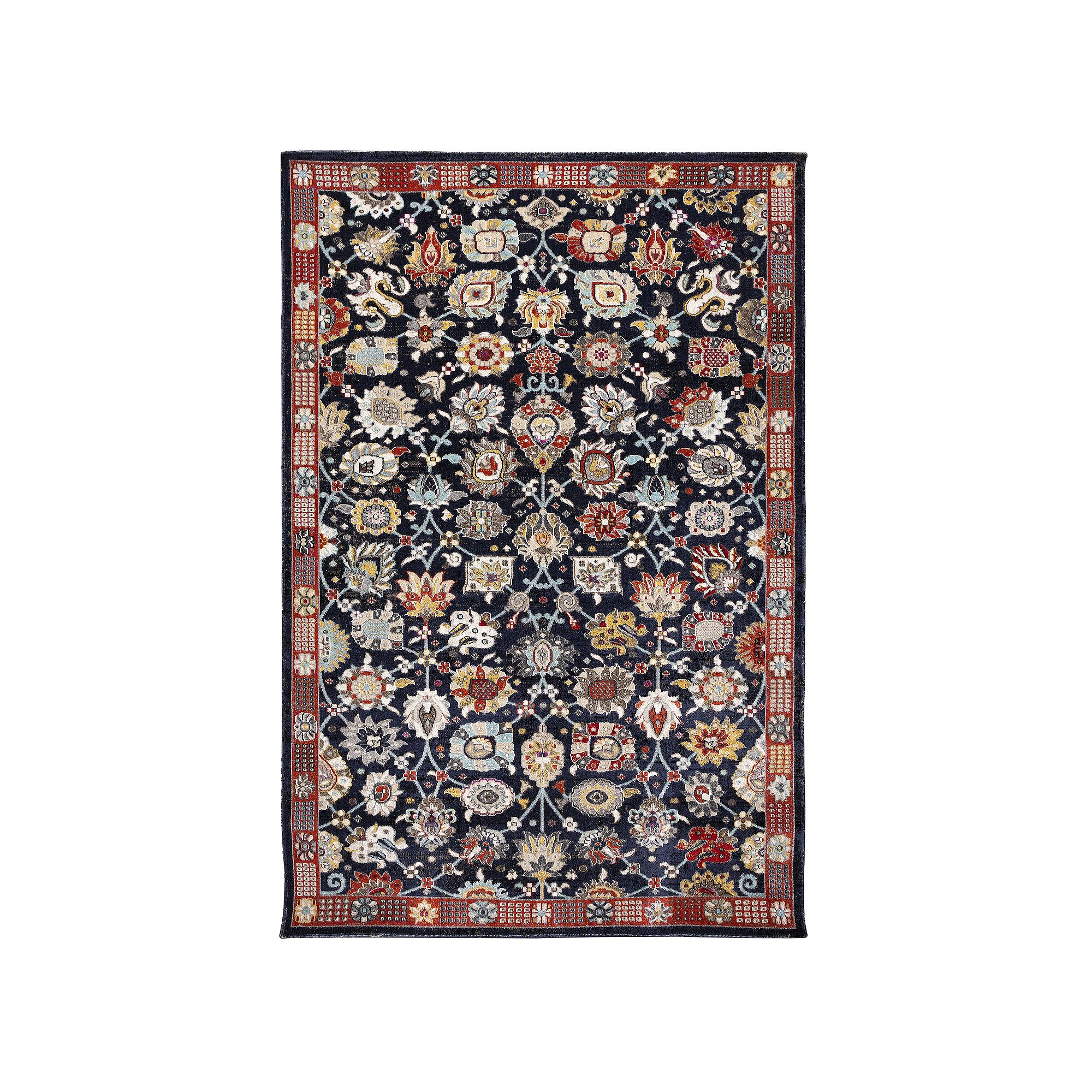 Liora Manne Fresco Vintage Floral Indoor Outdoor Rug, Blue