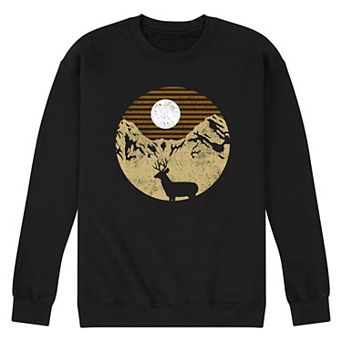 Men's Deer Mountain Scene Sweatshirt
