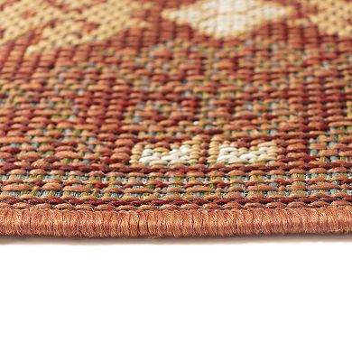Liora Manne Patio Suzani Diamonds Indoor Outdoor Rug