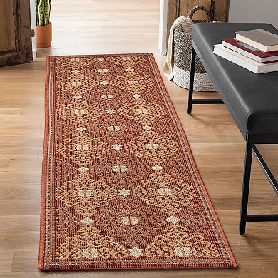Liora Manne Patio Suzani Diamonds Indoor Outdoor Rug