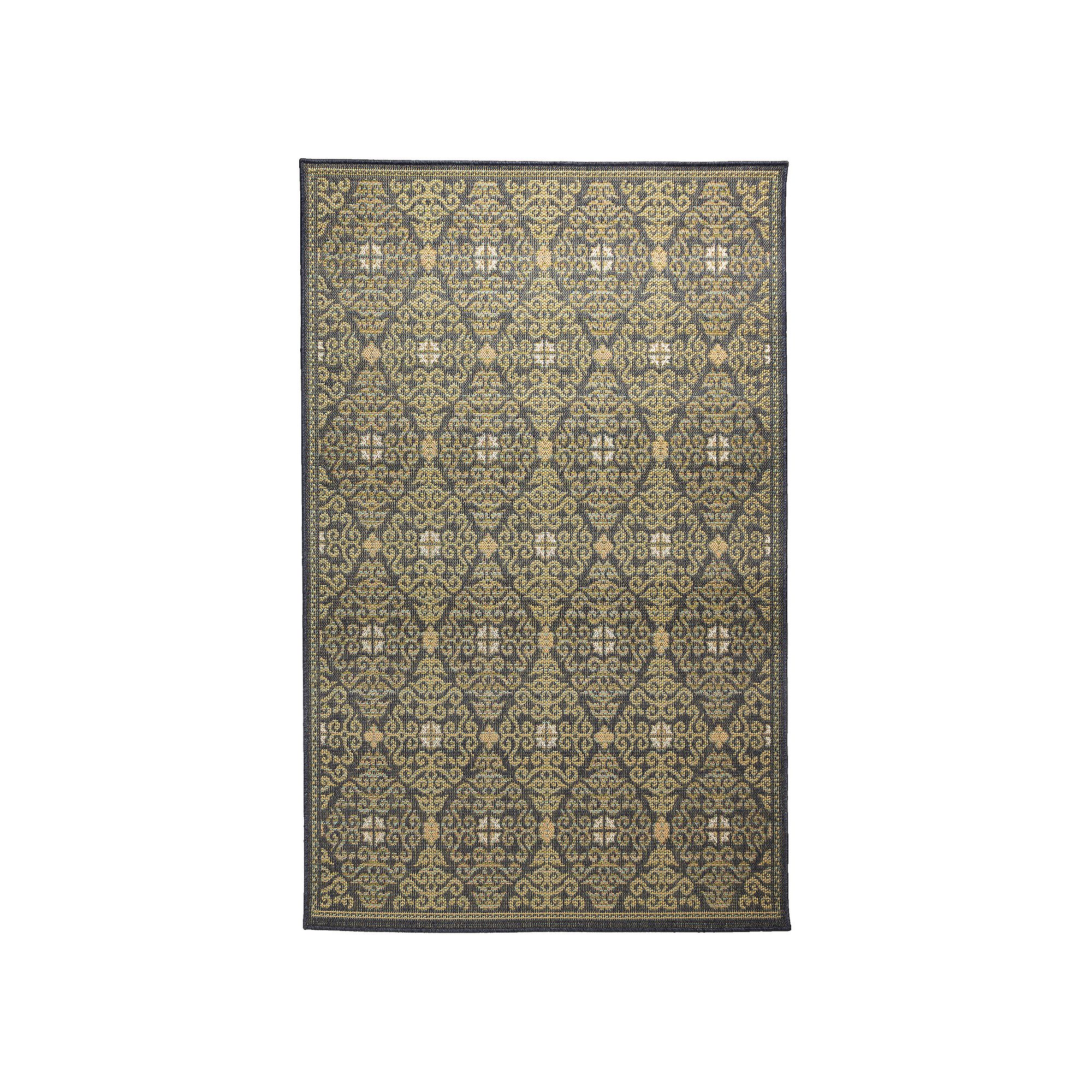 Liora Manne Patio Suzani Diamonds Indoor Outdoor Rug, Blue