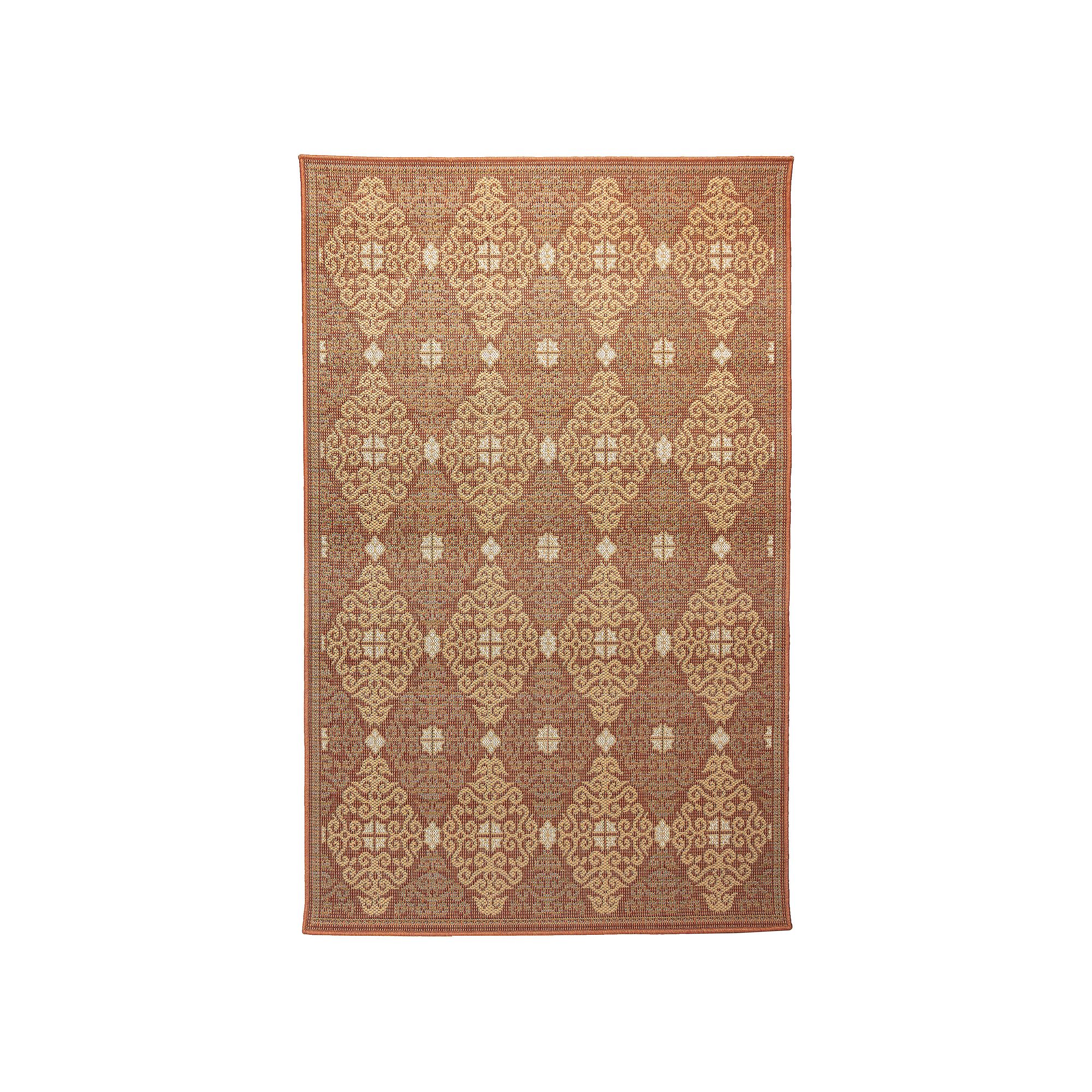Liora Manne Patio Suzani Diamonds Indoor Outdoor Rug, Red