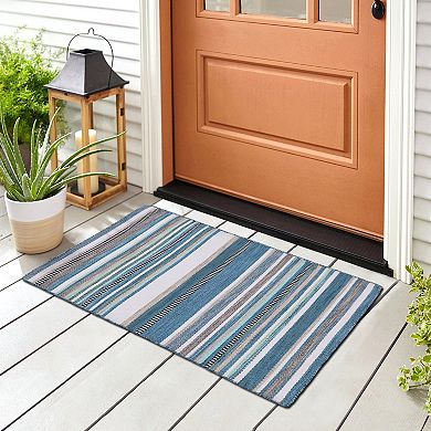 Liora Manne Sonoma Malibu Stripe Indoor Outdoor Rug