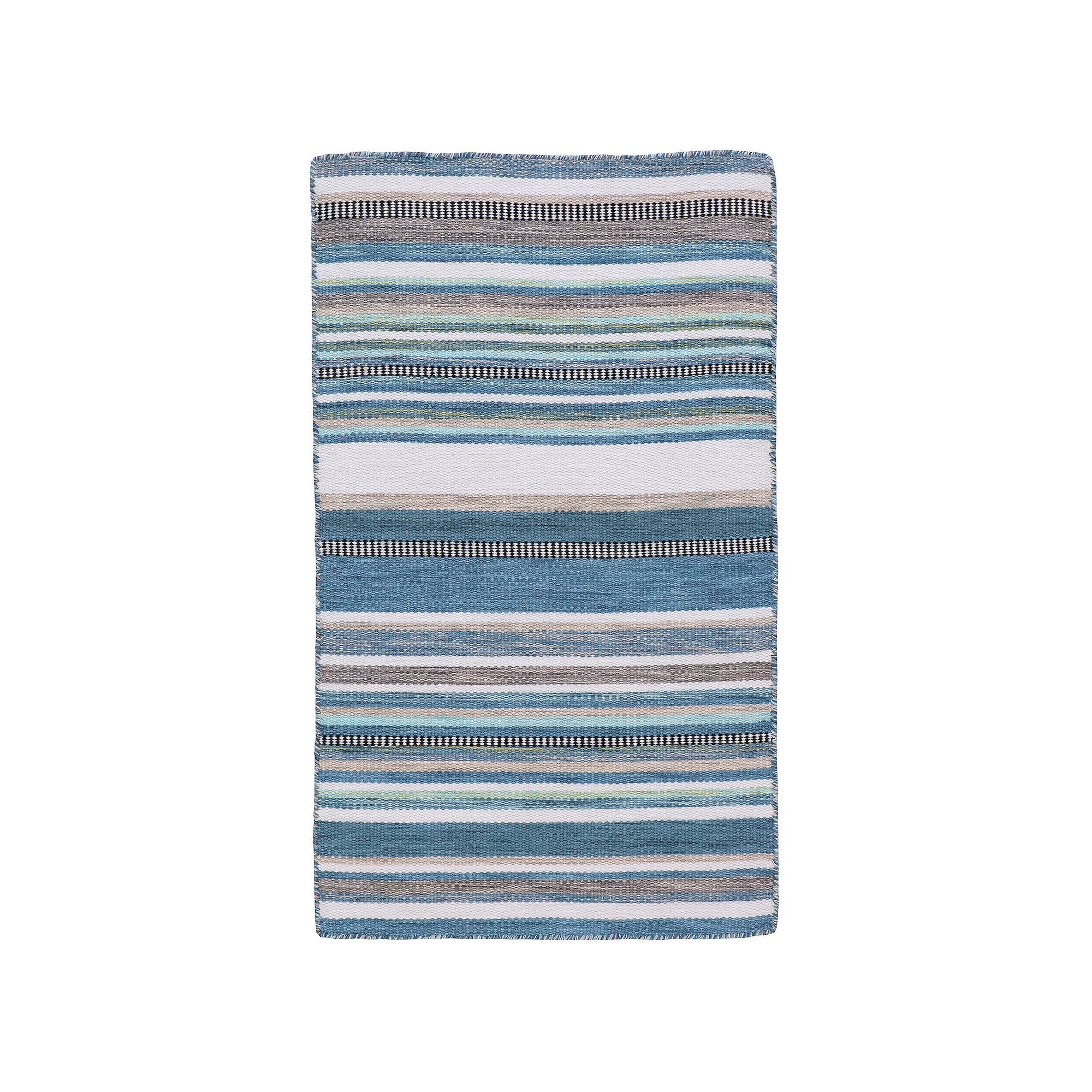 Liora Manne Sonoma Malibu Stripe Indoor Outdoor Rug, Blue