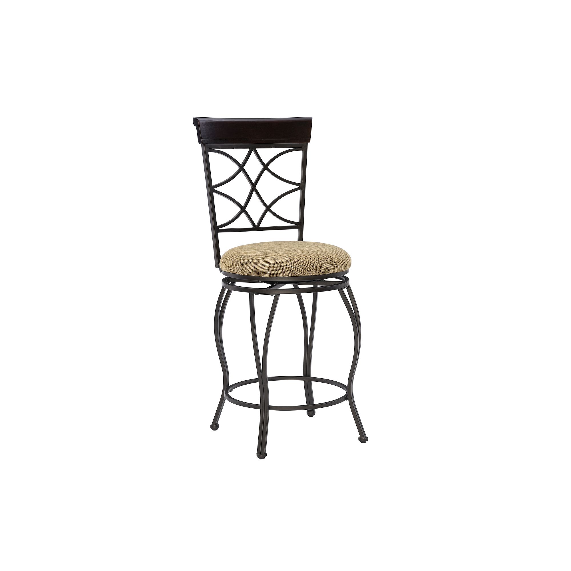 Linon Curves Swivel Counter Stool, Multicolor