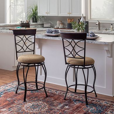 Linon Curves Swivel Counter Stool