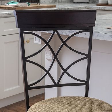 Linon Curves Swivel Counter Stool