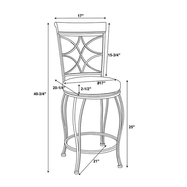 Linon Curves Counter Stool