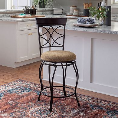 Linon Curves Swivel Counter Stool