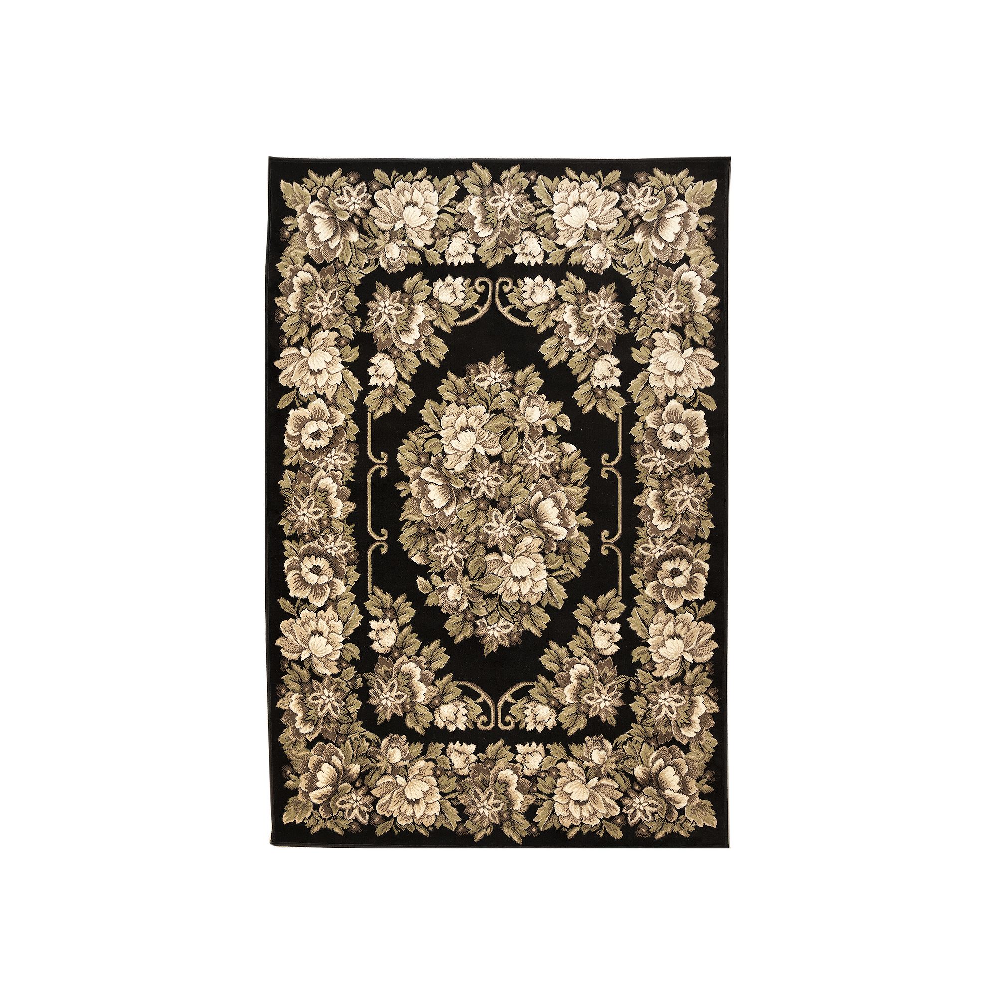 Liora Manne Aurora Aubusson Indoor Rug, Black