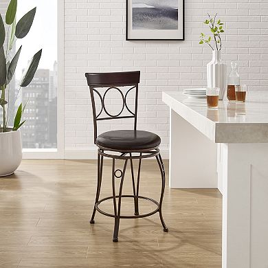 Linon Circles Swivel Counter Stool