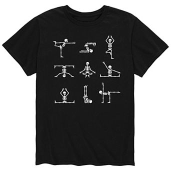 Men's Skeleton Yoga Poses Tee