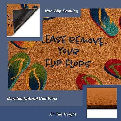 Liora Manne Natura Remove Flip Flops 18'' x 30'' Doormat