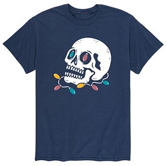 Men's Christmas Light Skull Tee