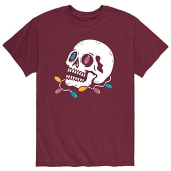 Men's Christmas Light Skull Tee