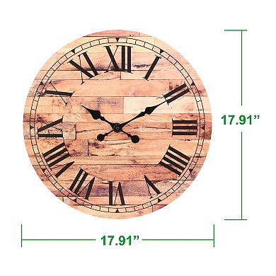 Stonebriar Collection Old Fashioned Round Battery Operated Hanging Wall Clock