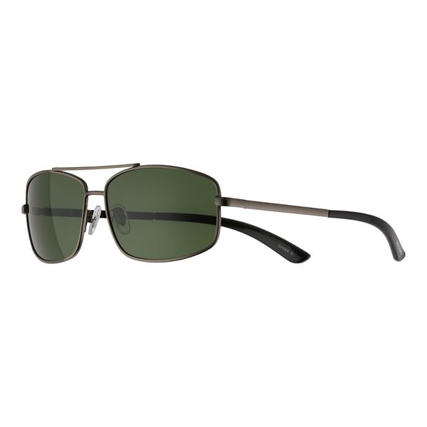 Mens Dockers® Green Polarized Aviator Sunglasses