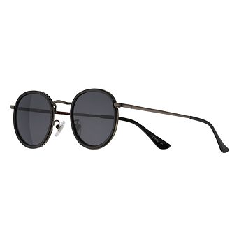 Men's Dockers® Shiny Gunmetal Round Sunglasses
