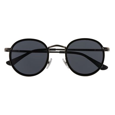 Men's Dockers® Shiny Gunmetal Round Sunglasses