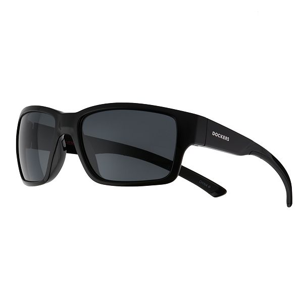 Men's Dockers® 58mm Polarized Wrap Sunglasses