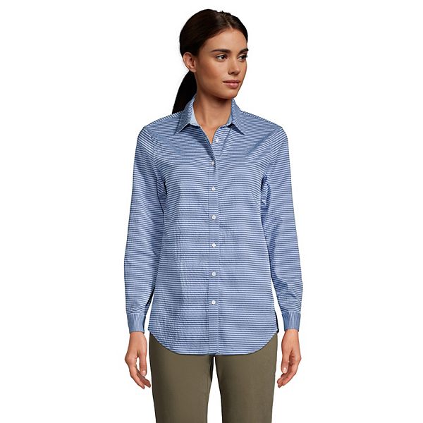 Petite Lands' End Reversible Boyfriend Fit Long Sleeve Tunic Top