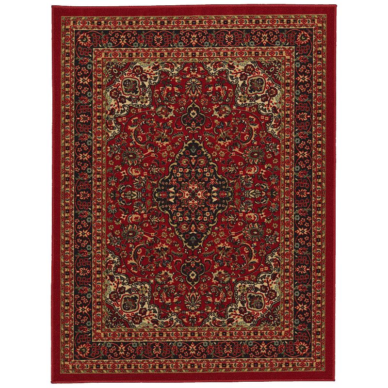 64209913 Ottomanson Traditional Rug, Red, 2X5 Ft sku 64209913